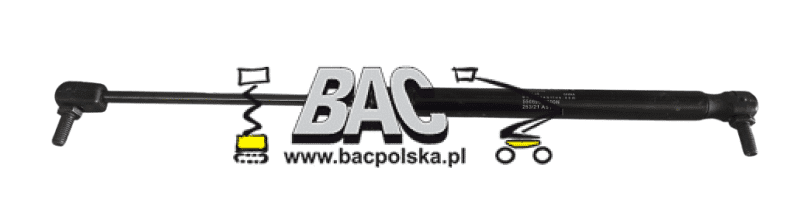 Gas Spring 160/405mm - 1110100355 - Product gallery image - BAC Poland AWP parts